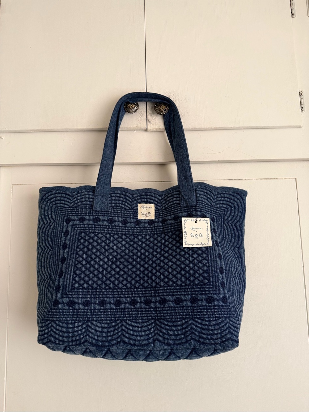 Sezane x Sea NY Denim Canvas Bag